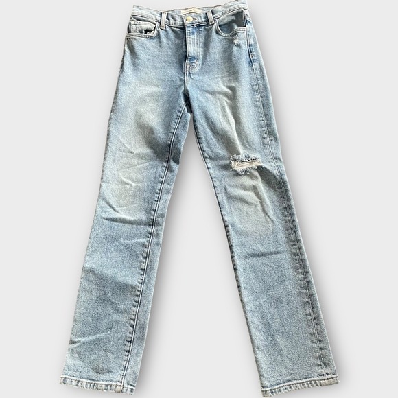 Current Elliott Women's 25 Distressed Light Wash Camino Denim Jeans Designer - Picture 2 of 9